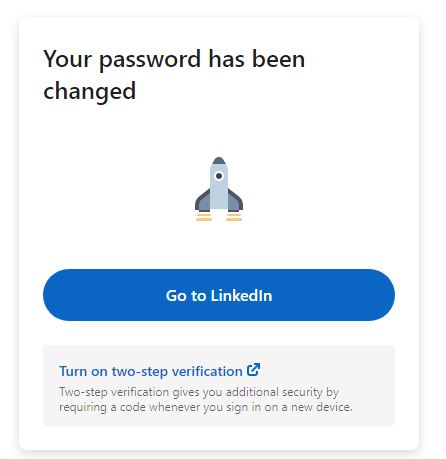 Why can't I reset my LinkedIn password 5