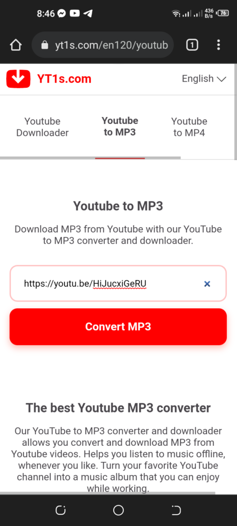 Youtube video to audio converter