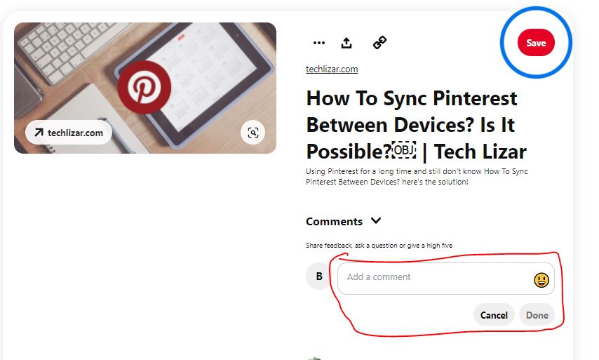 How to see comments on Pinterest