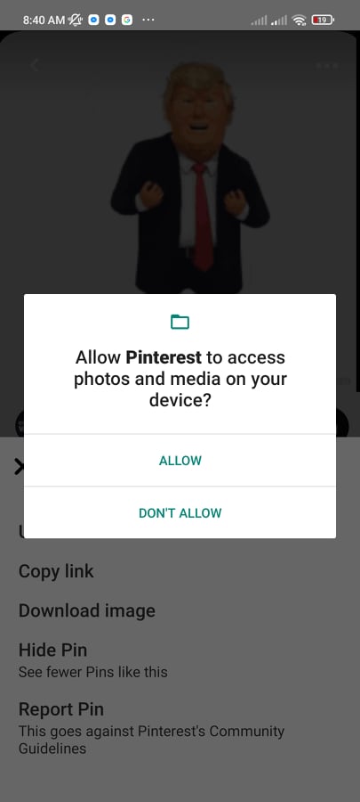Save GIFs from Pinterest using the Pinterest mobile app 4